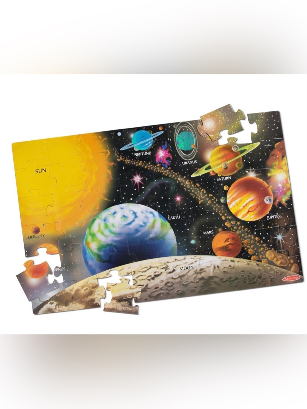 Melissa & Doug Solar System Floor Puzzle, 48 pc Jumbo Jigsaw Puzzle, planets